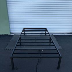 16 Inch Narrow Twin Bed Frame 30x75 No Box Spring Needed, Metal Platform 75x30 Narrow Twin Bed Frames, Eassy Assembly 3,500 lbs Heavy Duty Bedframes, 