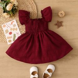 Baby Burgundy Red Dress