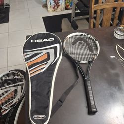 Head MG. Heat Microgel PWR Tennis Racket 100 W/ Pro Head Carrying Case Shoulder Strap, Looks Brand New I Just Put New Grip 4 1/4 (2 In Stock)