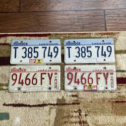 Vintage License Plates(Illinois)