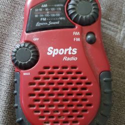 Street Beat 1995 red AM/FM Sports Radio Model PR-36