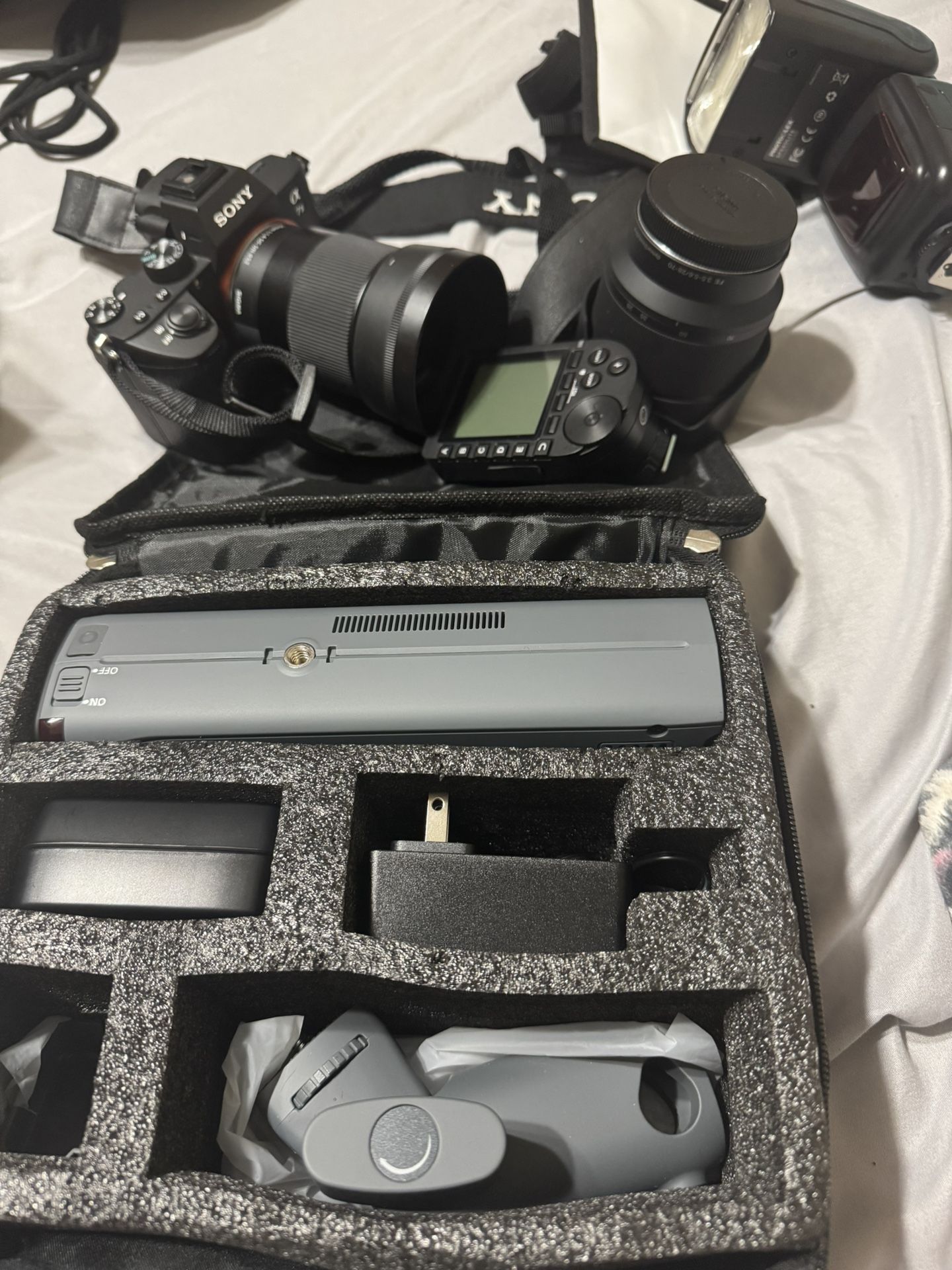 Sony A7iii With Lenses & Strobe Light 
