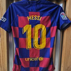 Messi 2019-20 Barcelona Home Shirt - 8/10 - (M.Boys)