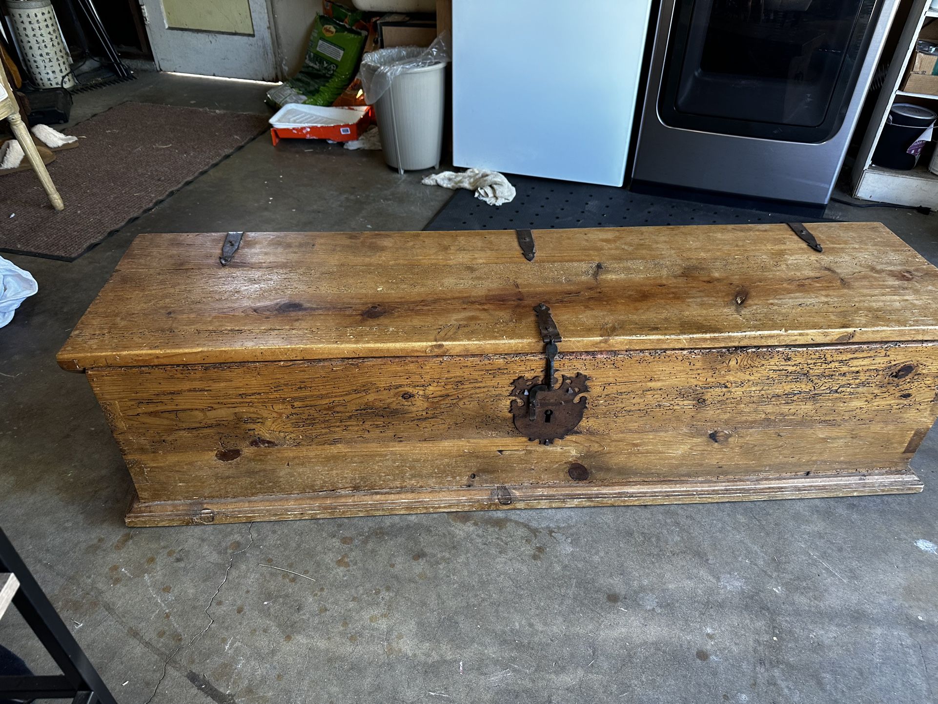 Vintage Pottery Barn Pine Hope Chest Trunk