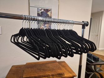 Set of 30 Black Velvet Hangers