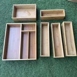 Bamboo Drawer Organizer Set 