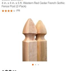 Fence Post Gothic French Style 