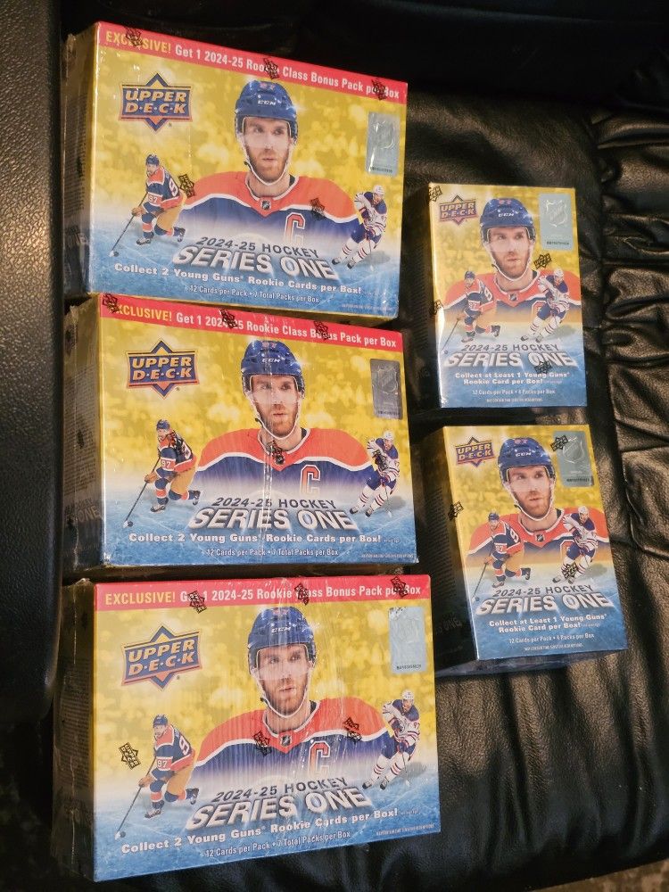 2024-25 Upper Deck Series 1 Hockey Mega & Blaster Box EXCLUSIVE! 5 Box Lot! New!