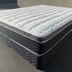 Queen Bamboo Orthopedic Pillow Top Mattress And Boxspring!