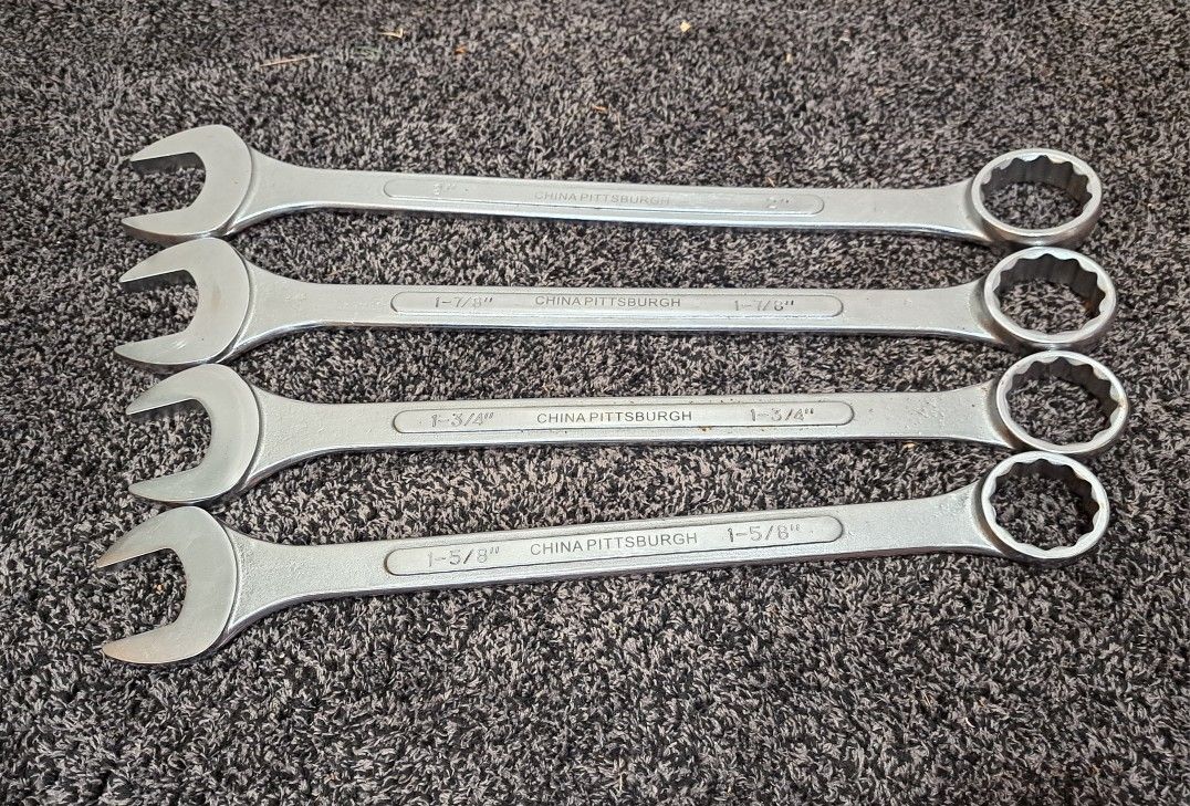 4 Very Big SAE Wrench Set