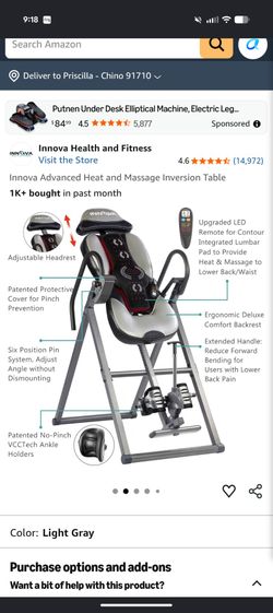Innova Advanced Heat and Massage Inversion Table