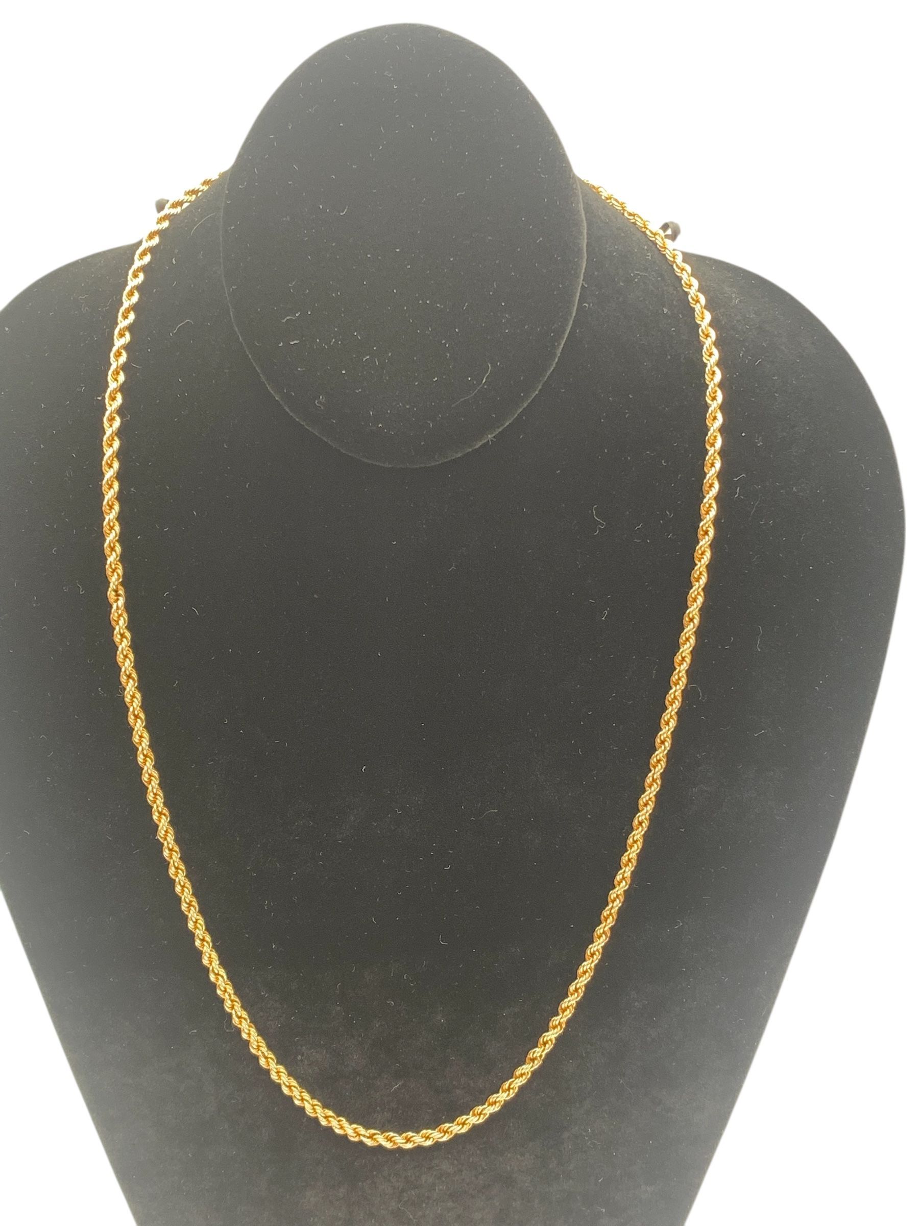 20" Gold Rope chain #31903