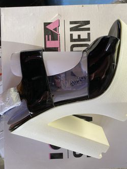 Iggy Azalea x Steve Madden Chunky High Heel Open Back Patent Leather Size 9