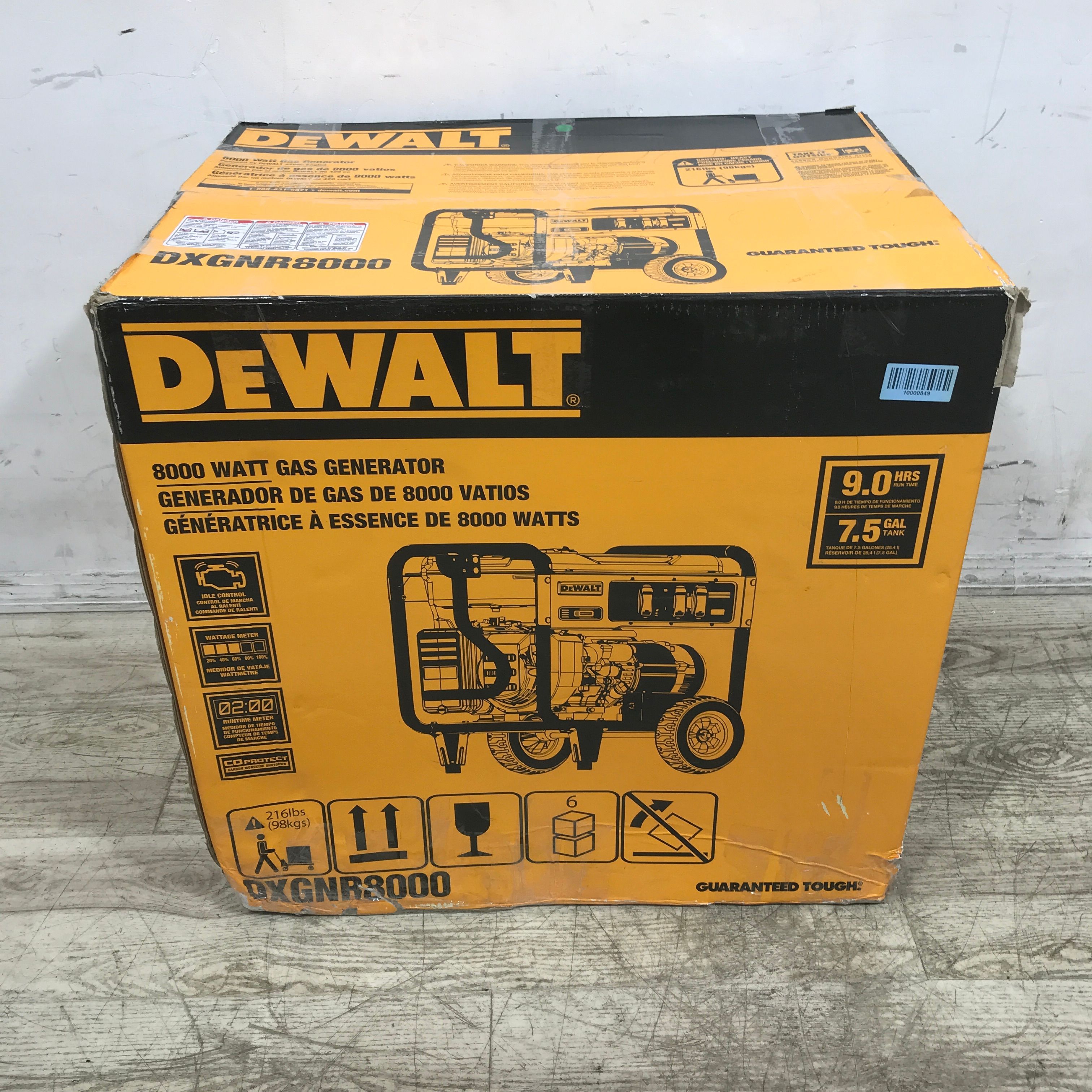 DEWALT 10000W Electric Start Gas Powered Portable Generator