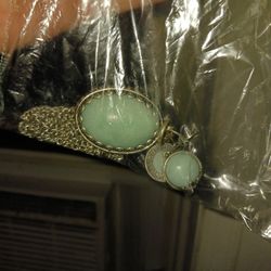 Silver Necklace and Earrings Set