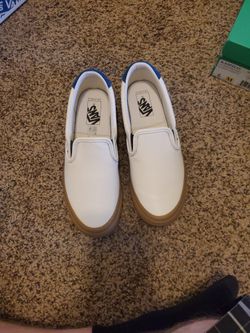 Leather white og slip on