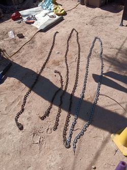 Heavy Duty Steel Chains with Hook – Lot of 2