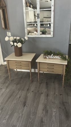 Nightstands set with marble on the top
