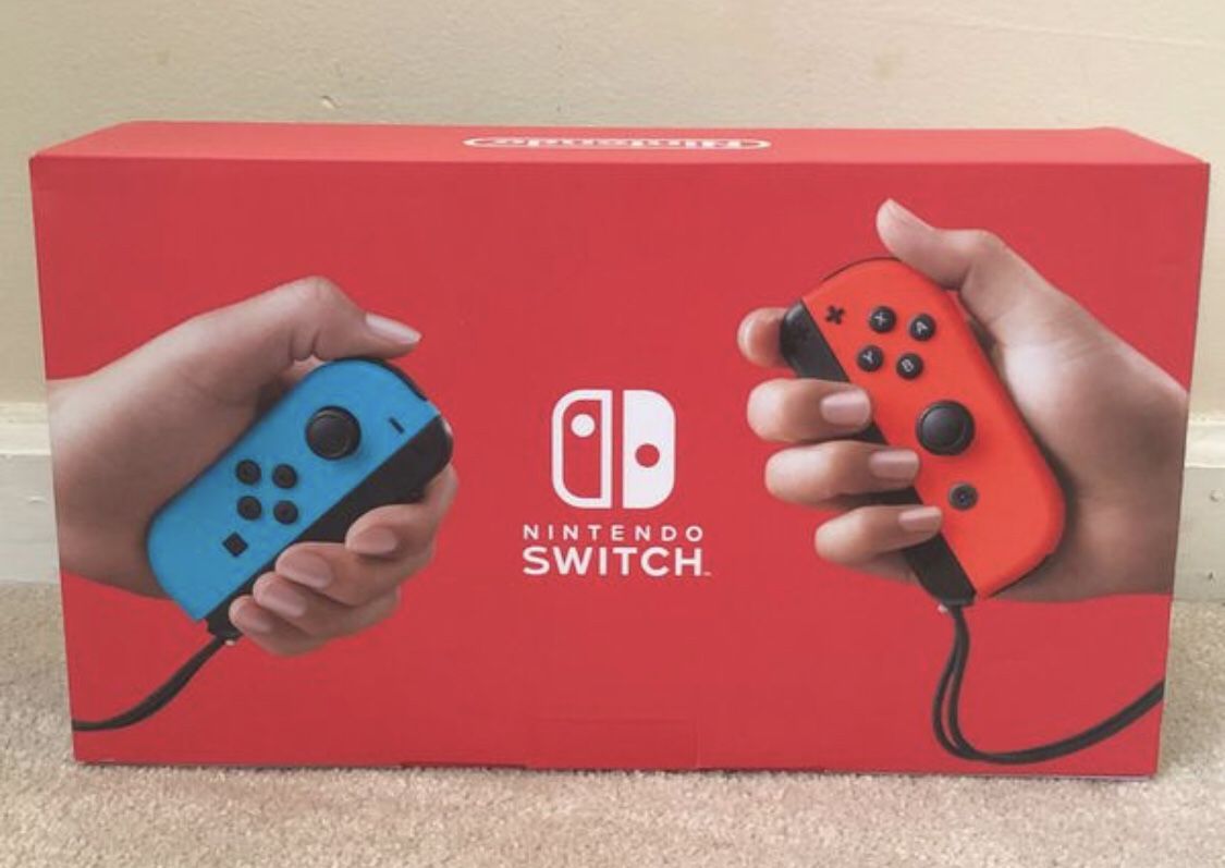 Nintendo Switch 32GB Console with Neon Blue & Red Joy-Con IN HAND