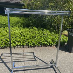 Vintage  Metal Sturdy Commercial Clothing Rack . Made By Vogel- Perterson Co. 