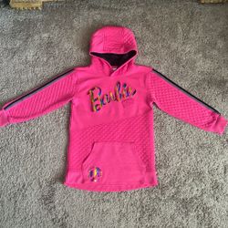 Pink Barbie Long Sleeve Sweat Shirt With Hoodie Size L