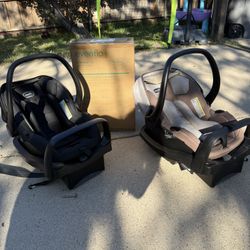 Two Evenflo Infant Car seats With Inserts 