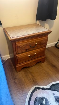 Wood Nightstand 