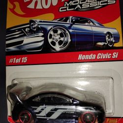Hot Wheel's - 2007 - Modern Classics - Rare Paint Color / Metallic Purple - 40th Anniversary - Honda Civic Si