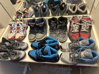 7 Pair Size 13 Sneakers; Jordans, Reebok Pumps, Nike