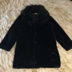 Mens Winter Fur Coat Black