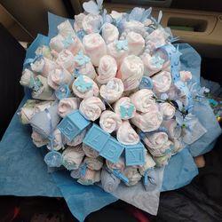 Diaper bouquet (baby shower arrangement custom and personalized)