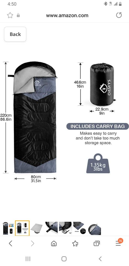 New sleeping bag