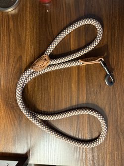 Heavy Duty Fabric and Leather Leash- 4 ft long