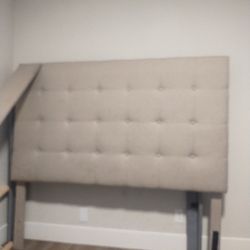 Queen/Full Upholstered Headboard – Beige/Tan – $80