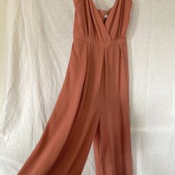 Rose Wide Leg Jumpsuit Romper- L