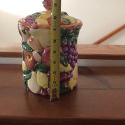 Vintage Ceramic Fruit Bundle Cookie Jar