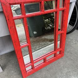 Antique Mirrors - Red/Yellow Pair