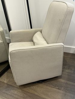 Upholstered Swivel Glider Chair with Ottoman