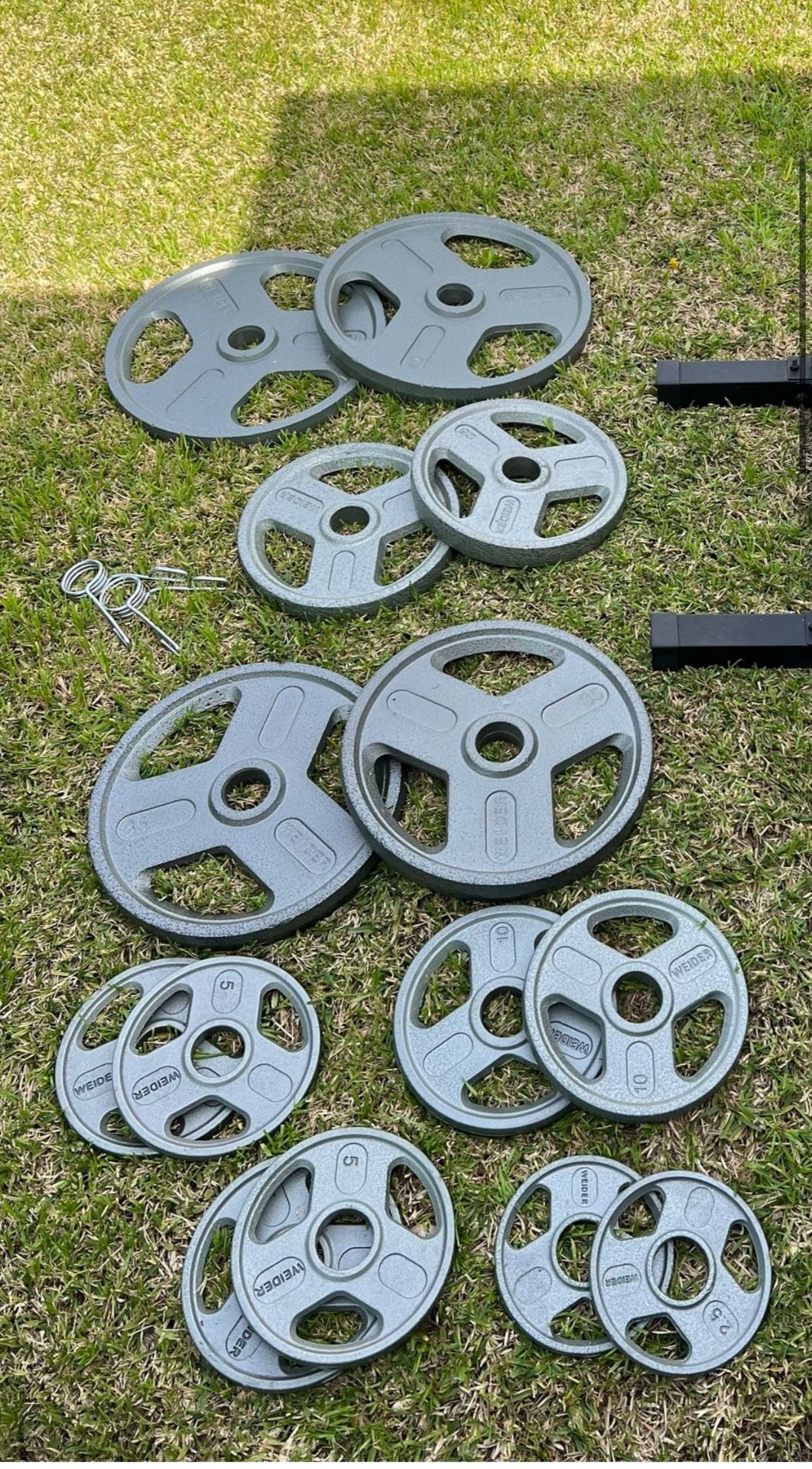 Weider 255lb Olympic Weight Plate Set