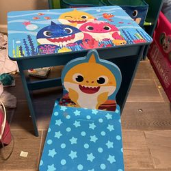 Baby Shark Desk set and Toy Shelf