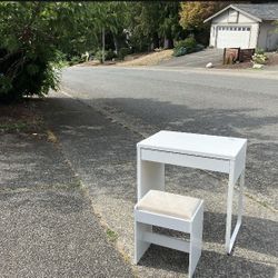 Ikea Computer Desk Laptop Desk Student Dorm like in Good Condition 29” Long 20” Wide by 30” High with Chair 