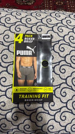 Puma box brief performance training, fit back of four size large black color