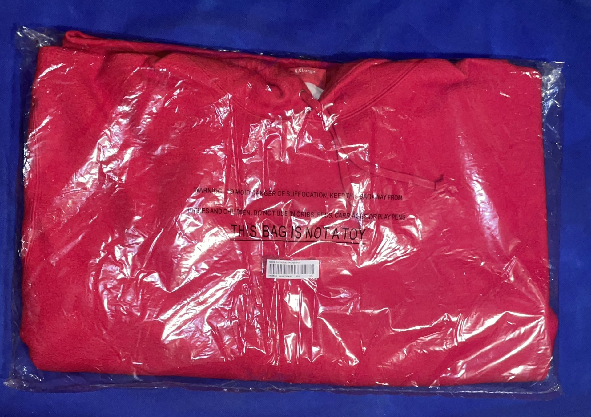 Red Supreme Inside Out Box Logo Hoodie
