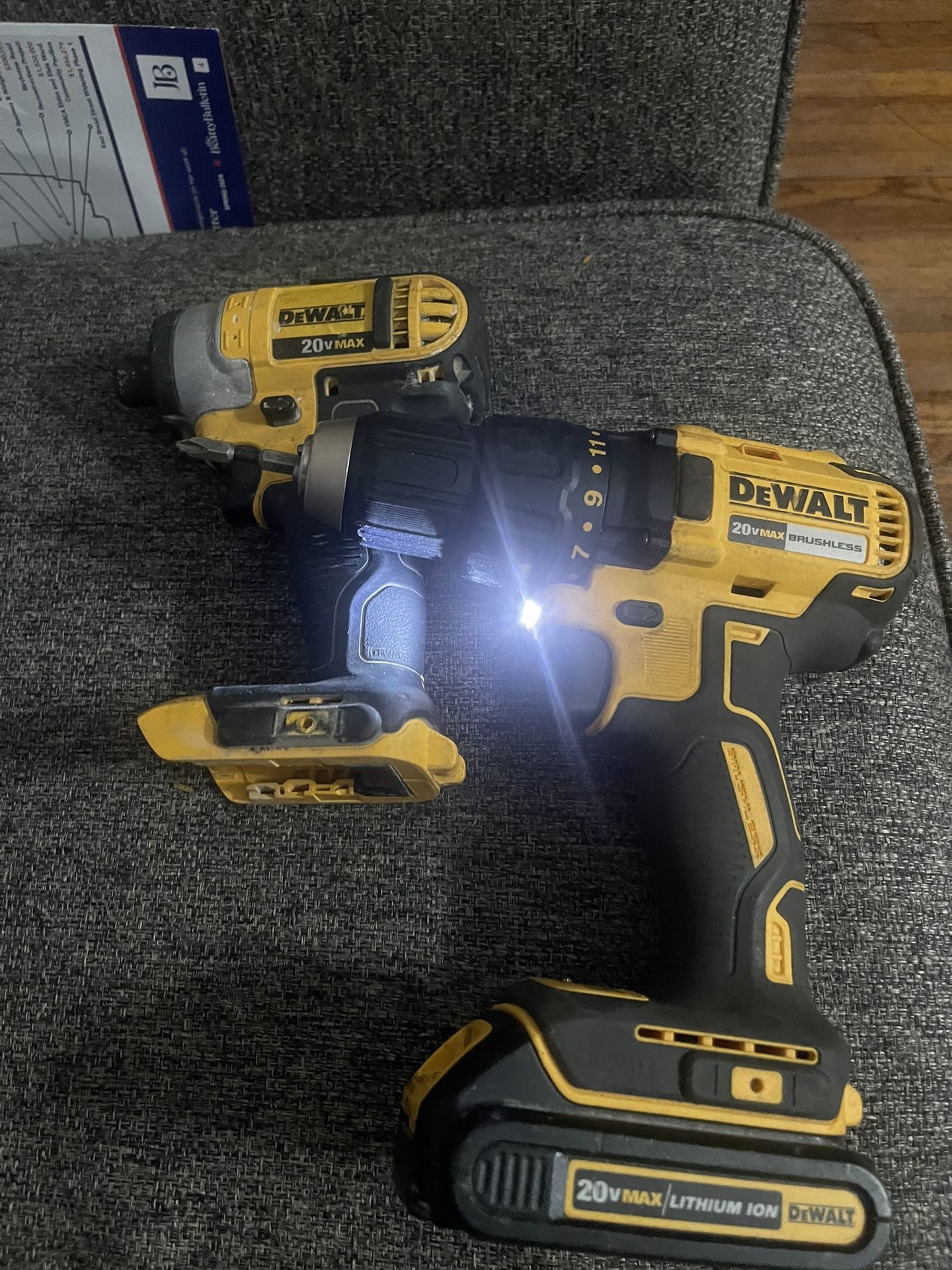 Two Dewalt drills