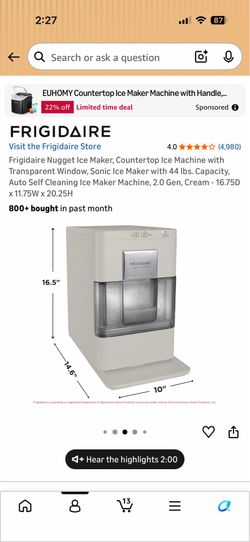 Fridgaire nugget ice maker