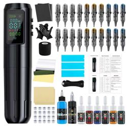 Complete Wireless Tattoo Pen Machine Kit – Brand New