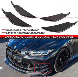 21-26 BMW G80 M3 G82 M4 AC Style Carbon Fiber Bumper Canards