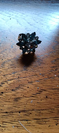 Flower Ring Made From Clip on Earring Adjustable