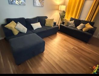 Sofa set with ottoman