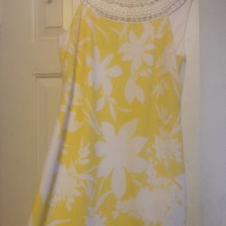 J Howard Yellow Pattern Dress 